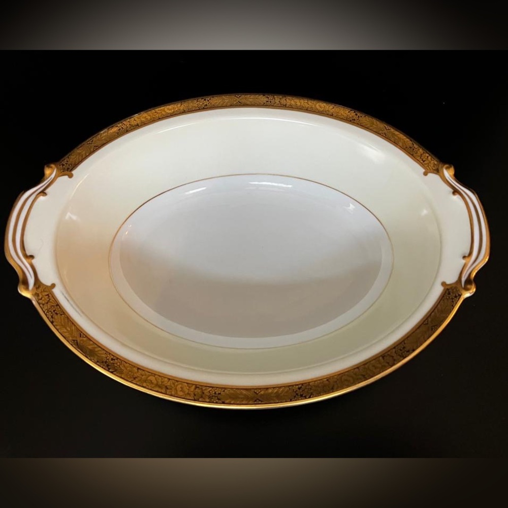 NORITAKE CHINA Goldkin 4985 10” Oval Vegetable Bowl Made in Japan 🇯🇵